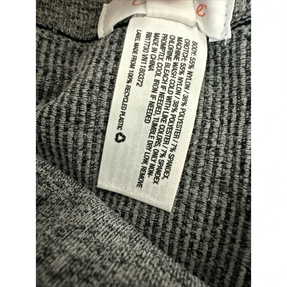 Womens Gray Colsie Seamless Ribbed Leggings‎ Size L Baselayer Ski Outdoor Layer